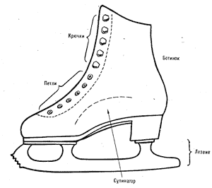Рис. 1. Фигурные коньки и лезвие
