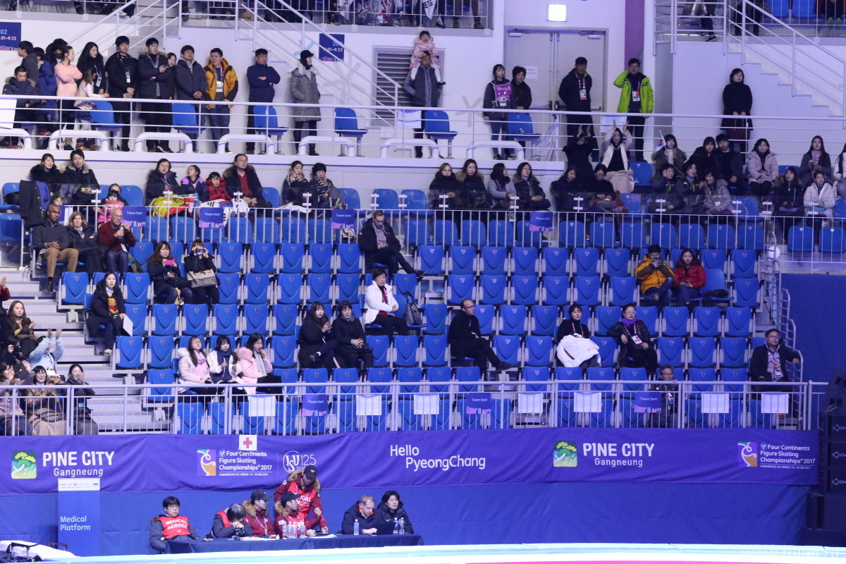 Korean "sold out" — seats are half-empty
